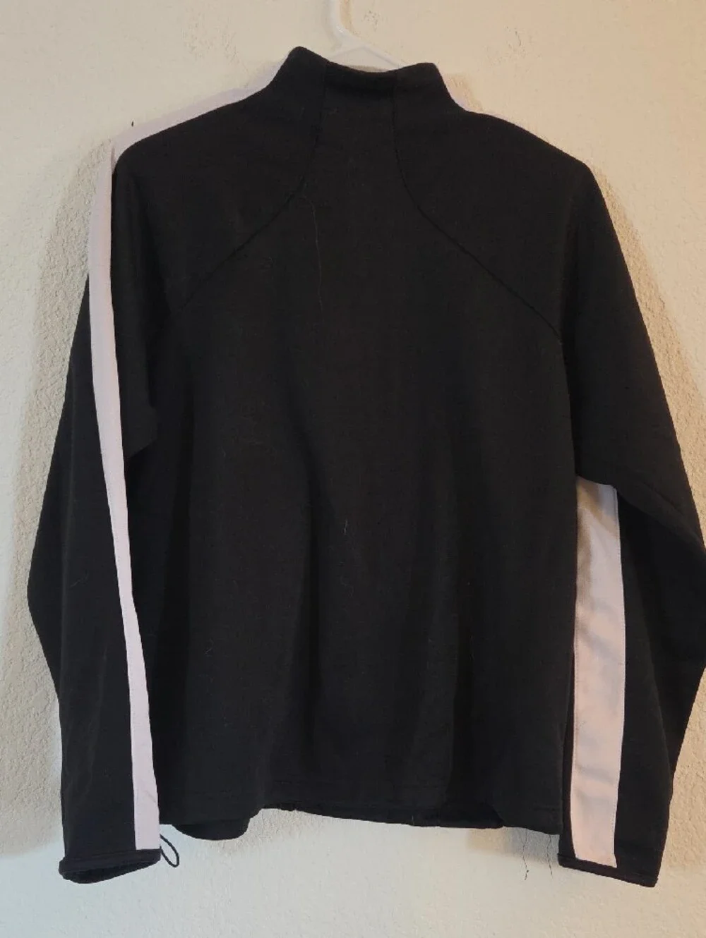 Black & White Half-Zip Pullover Sweatshirt